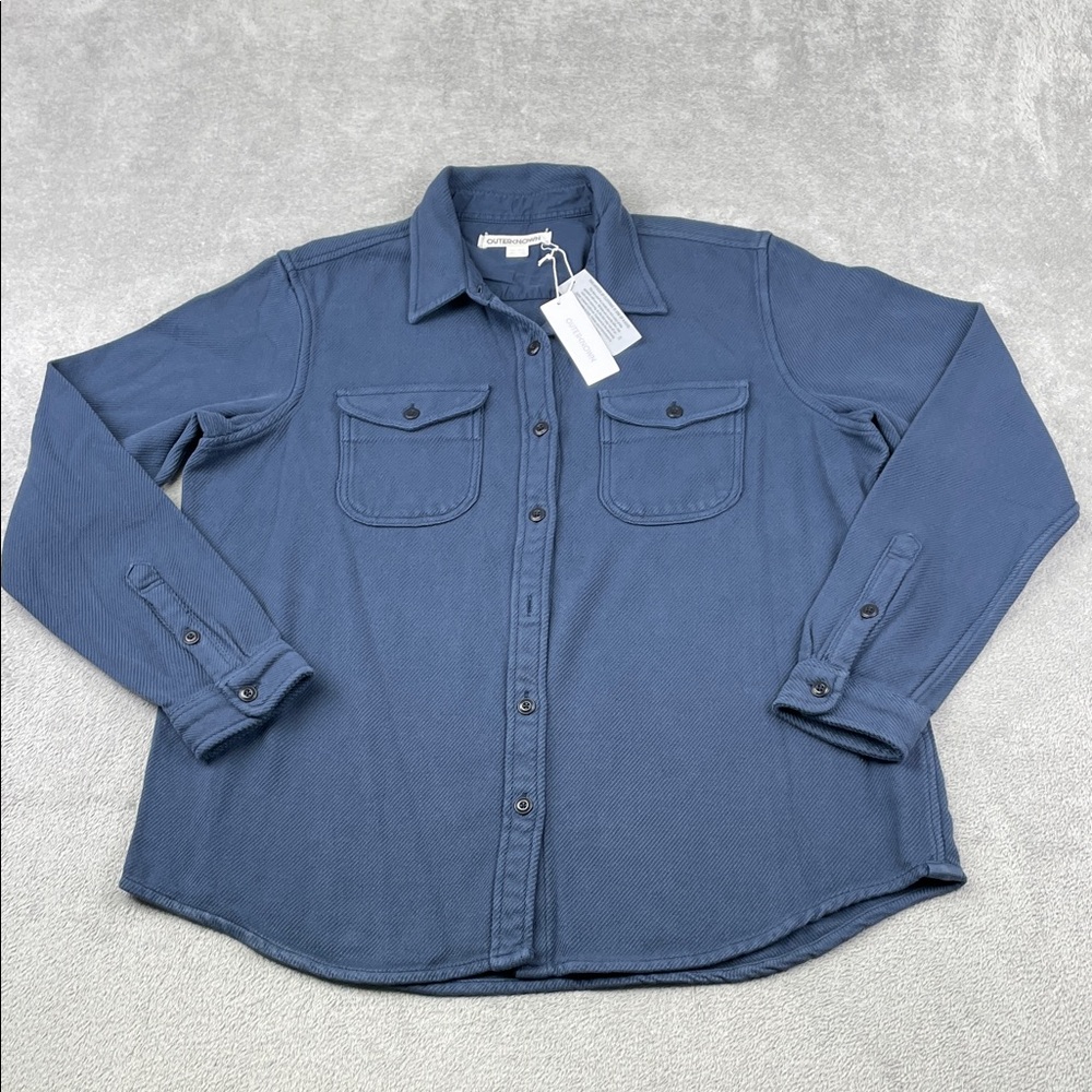 NEW Outerknown Women's M/L Blanket Shirt 100% Organic Cotton‎ Blue Mens S